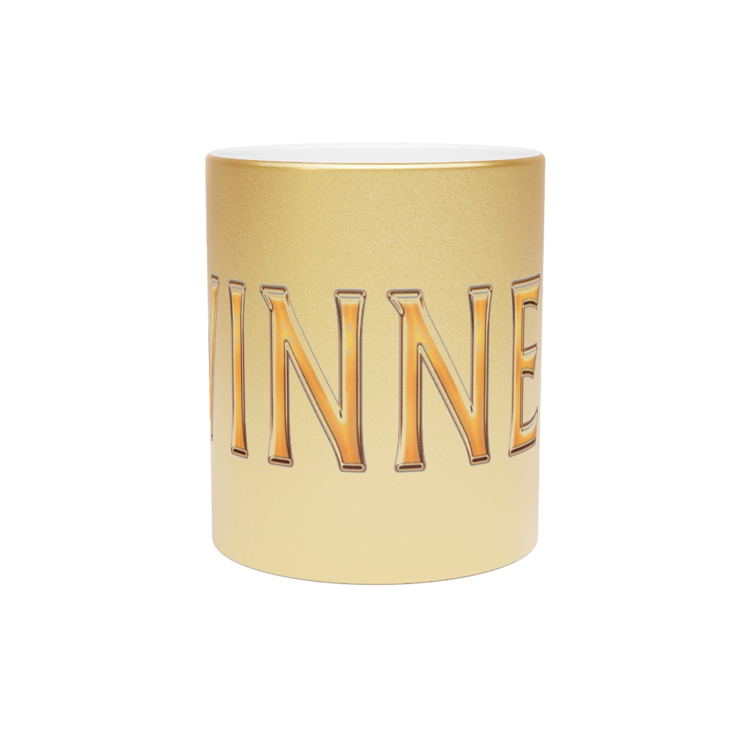 Golden Metallic Mug - "Winner" Design