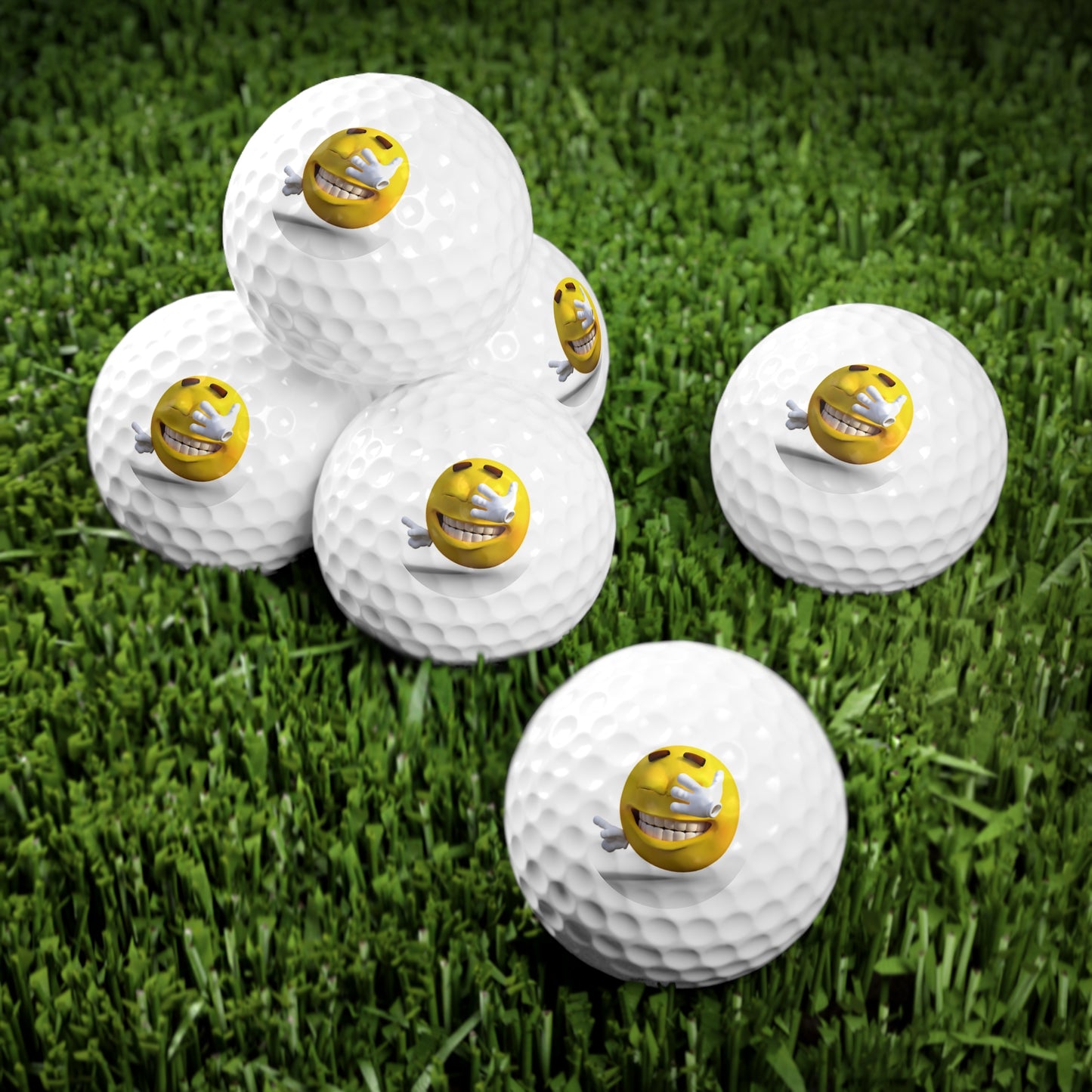 Emoticon Golf Balls (4), 6pcs