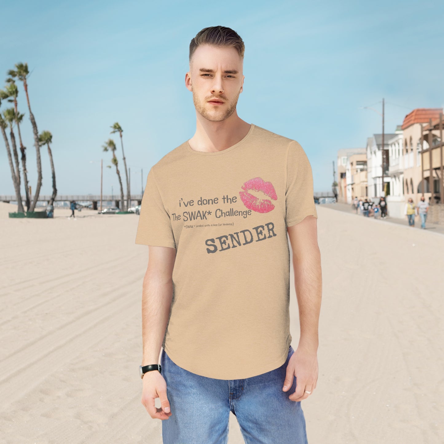 SWAK Challenge Curved Hem T-Shirt (Sender)