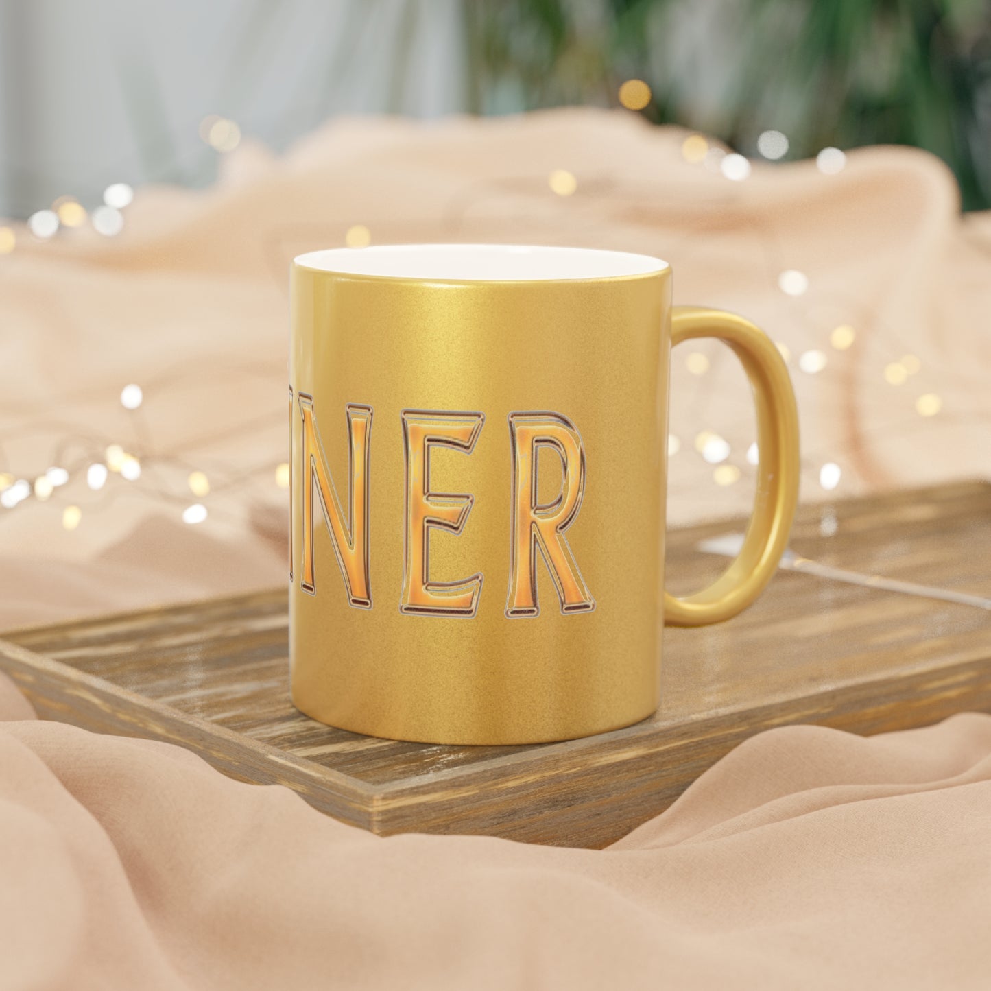 Golden Metallic Mug - "Winner" Design