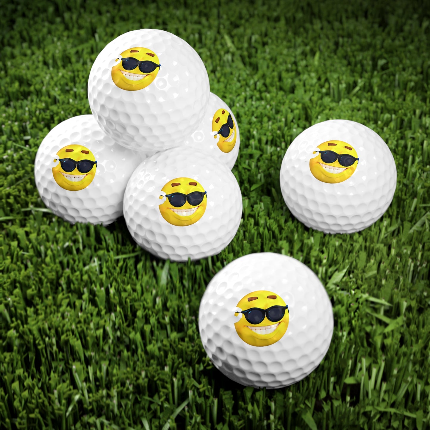 Emoticon Golf Balls (8), 6pcs