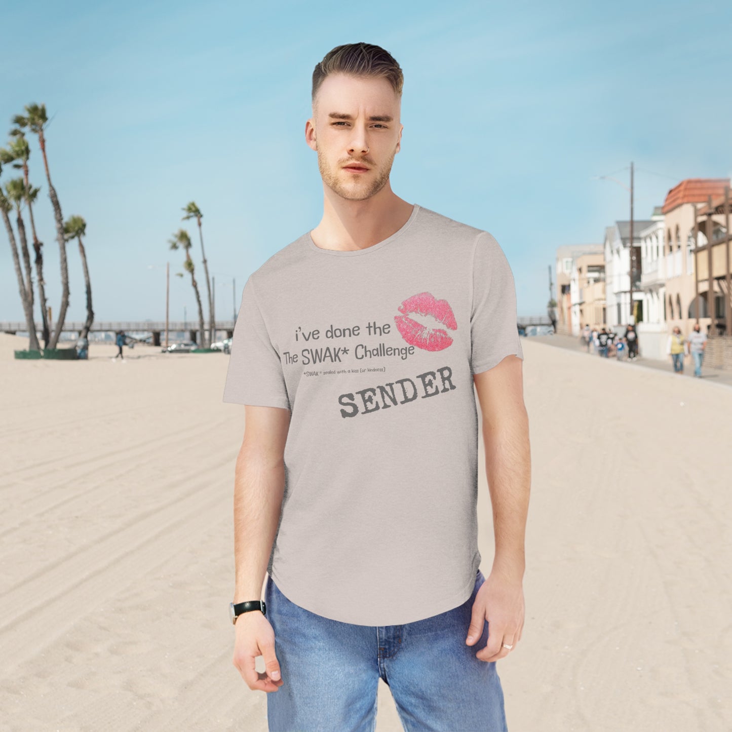 SWAK Challenge Curved Hem T-Shirt (Sender)