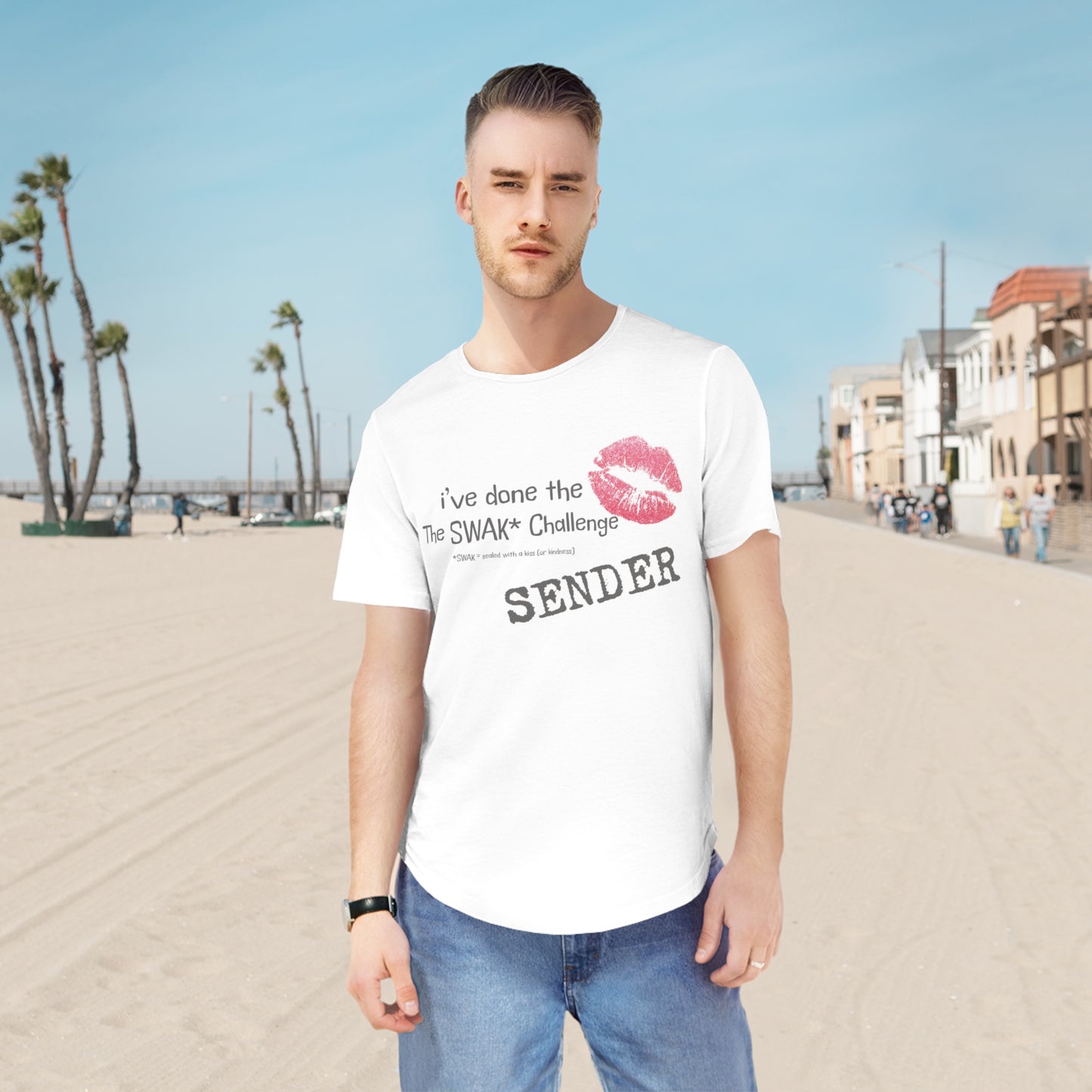 SWAK Challenge Curved Hem T-Shirt (Sender)