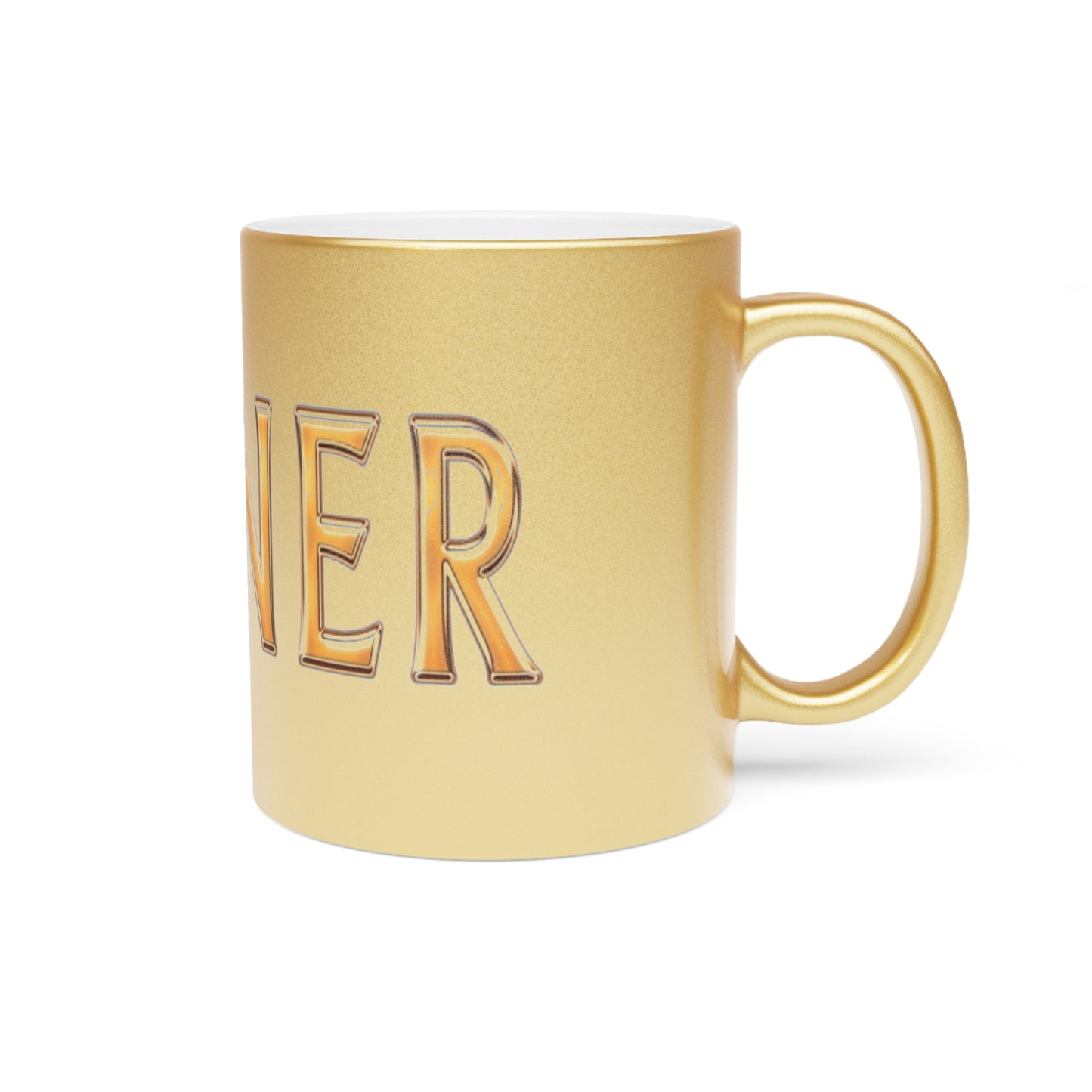 Golden Metallic Mug - "Winner" Design