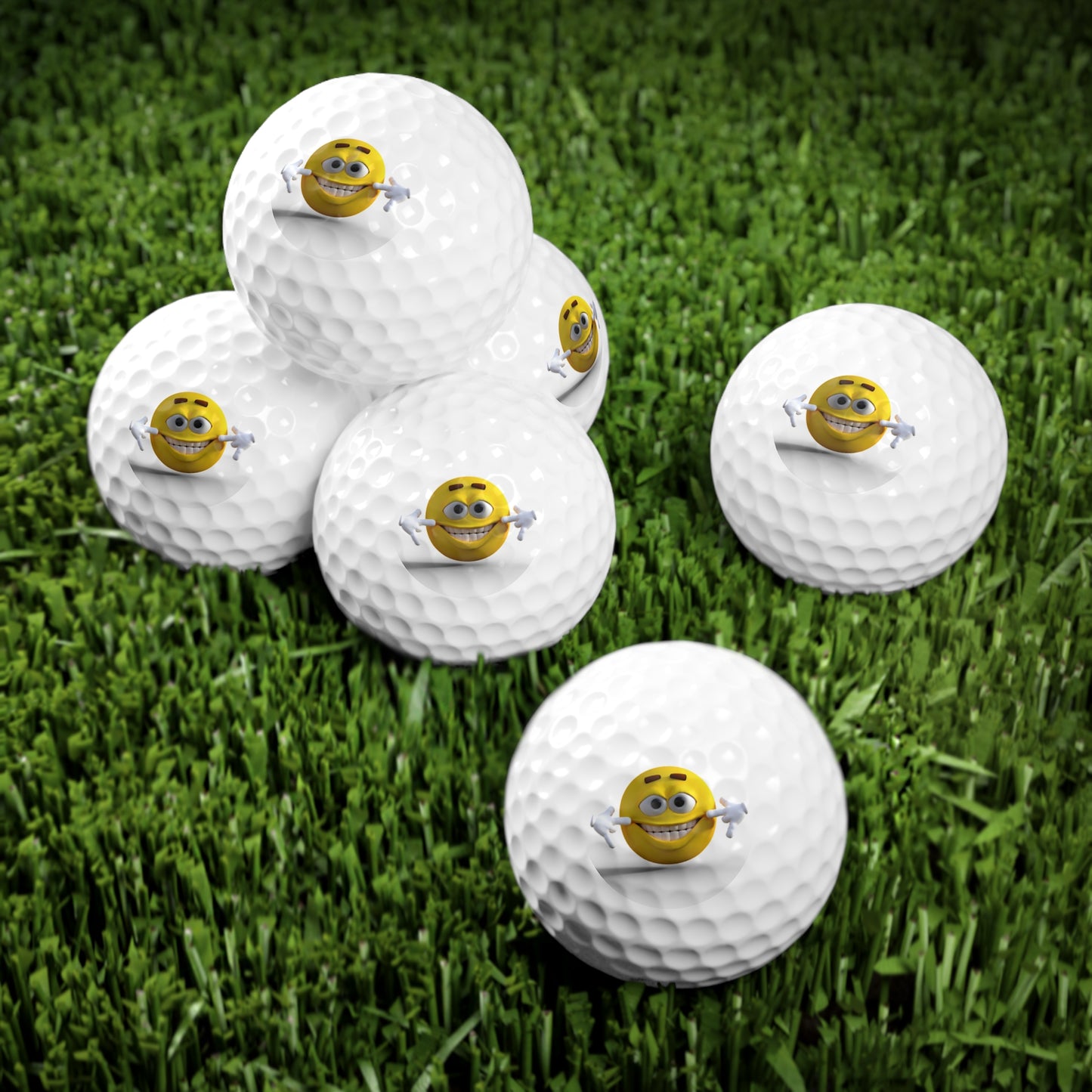 Emoticon Golf Balls (3), 6pcs