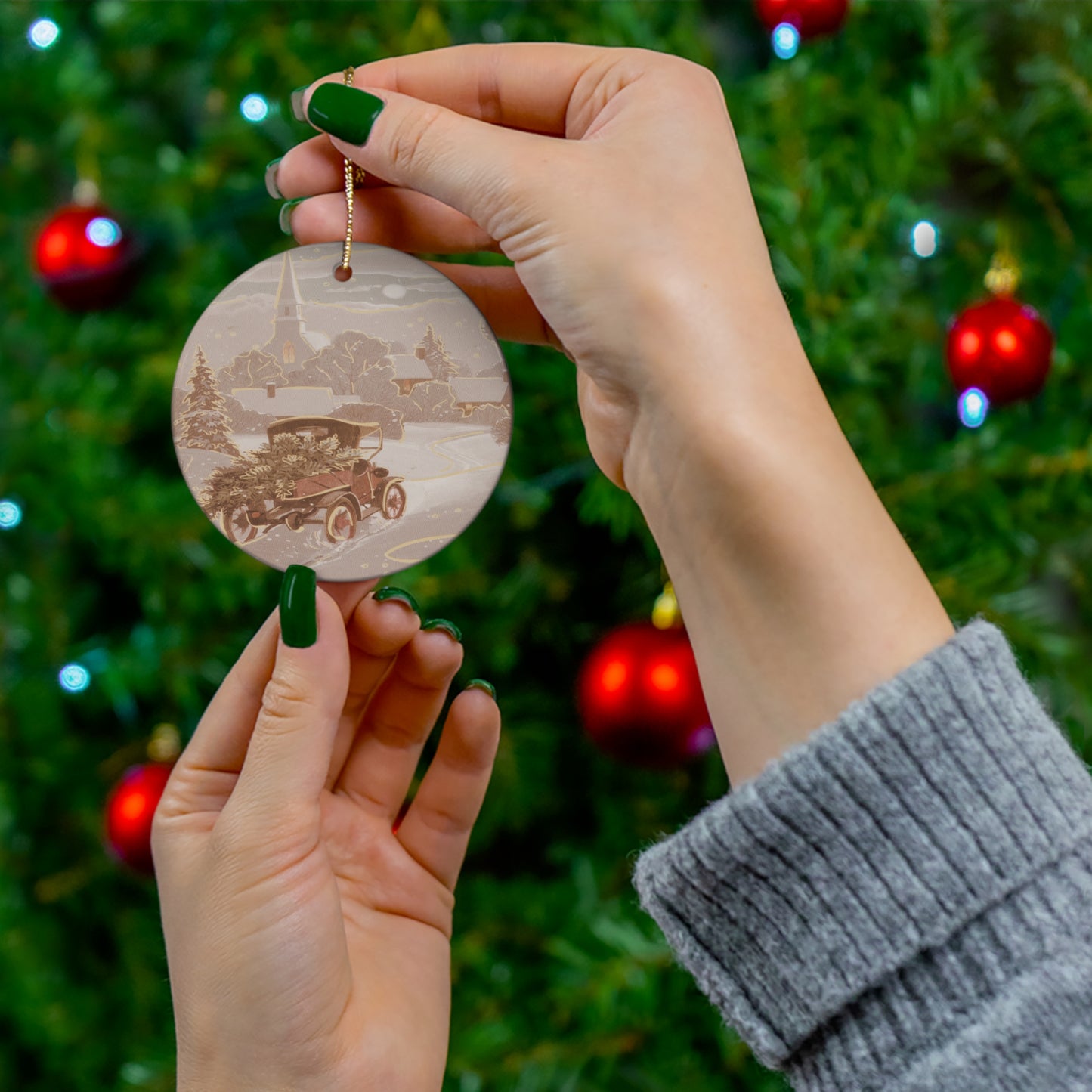 Going Home Ceramic Ornament (6)