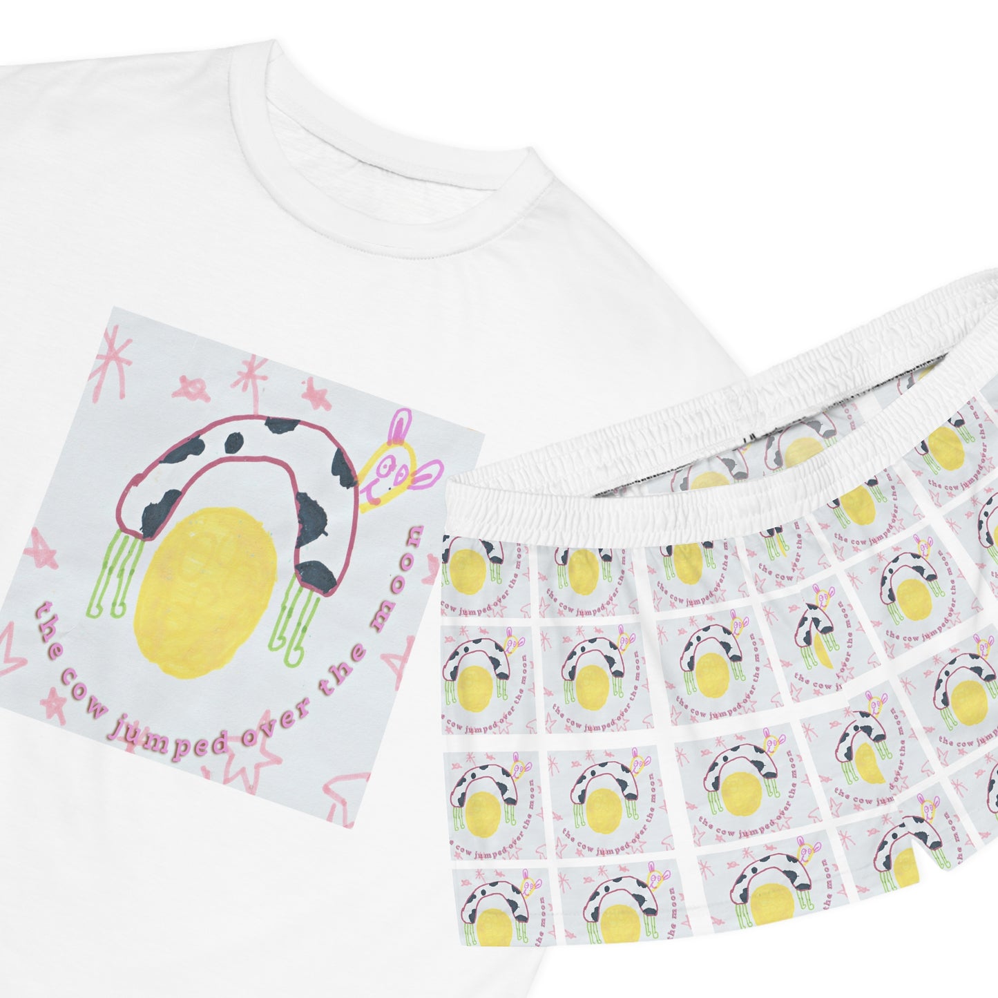 The Cow Jumped Over The Moon Women's Short Pajama Set