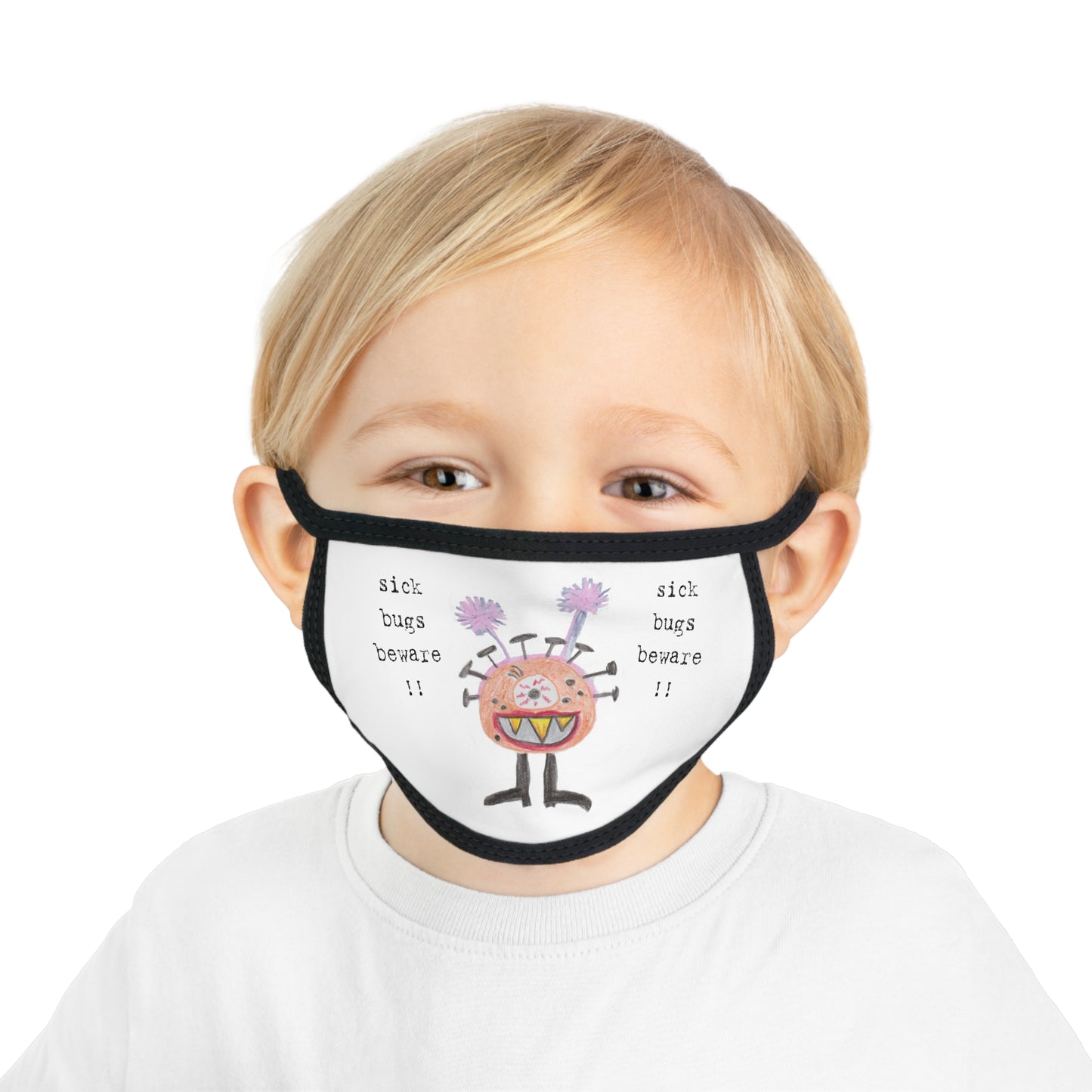 Sick Bugs Beware (2) Kid's Face Mask Series