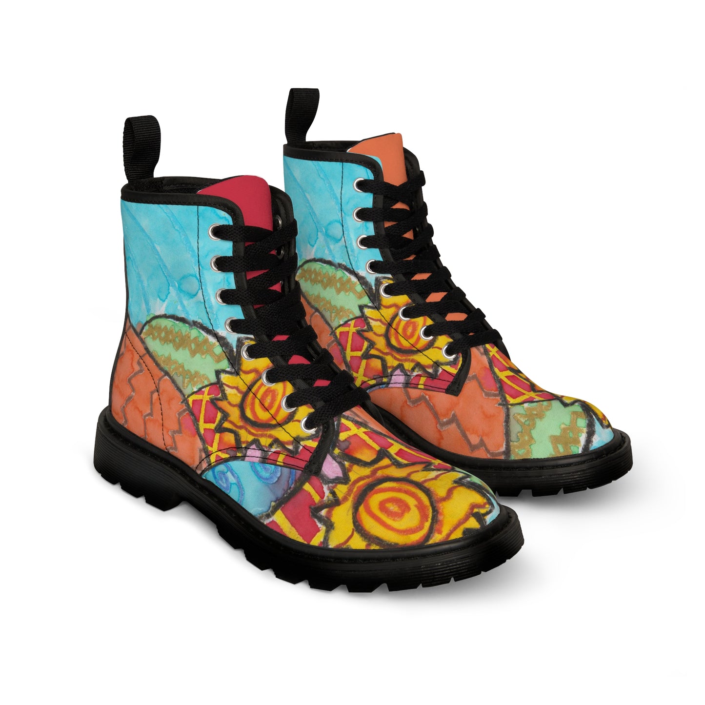 Sunflower Fields Women's Canvas Boots