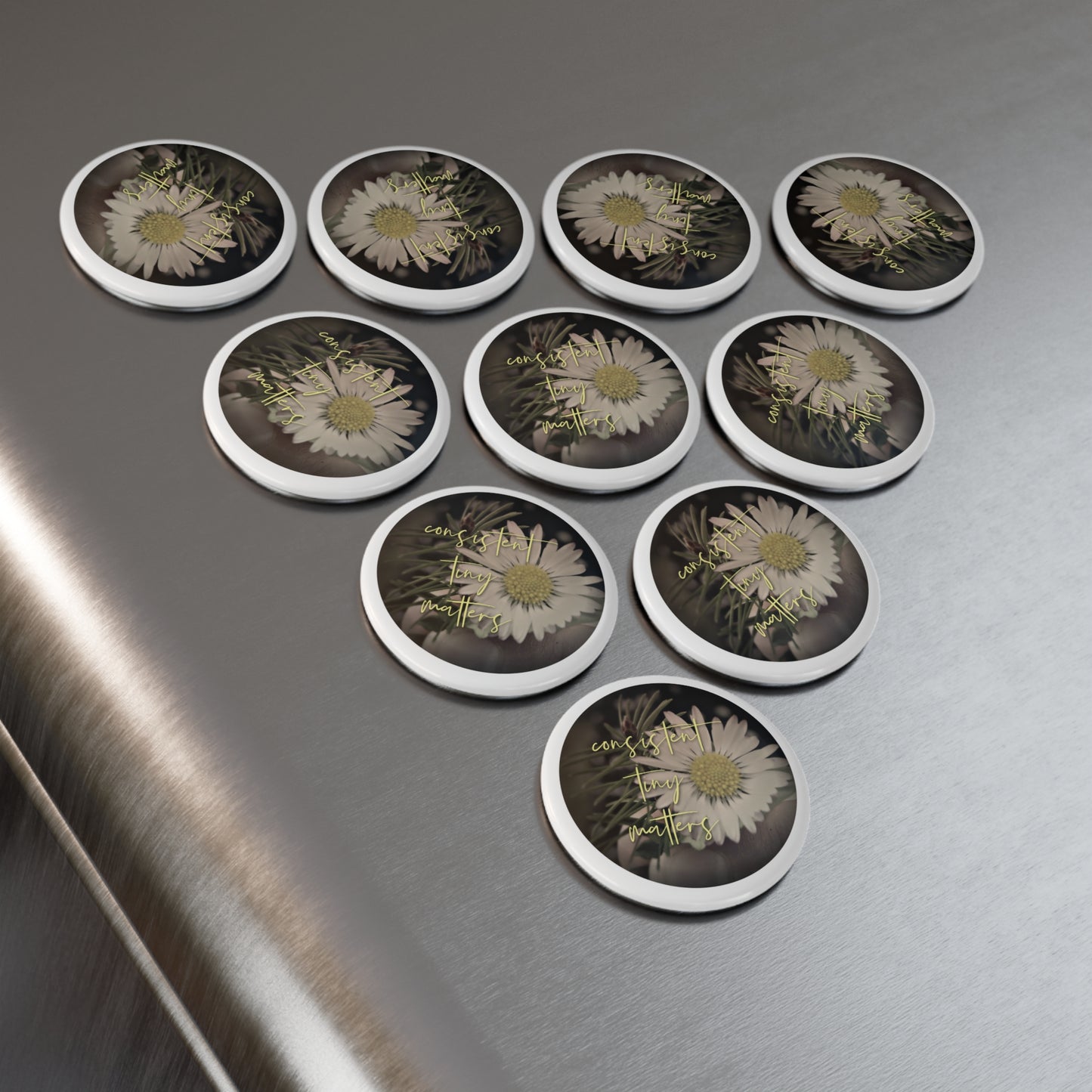 Consistent Tiny Matters Button Magnet, Round (1 & 10 pcs)