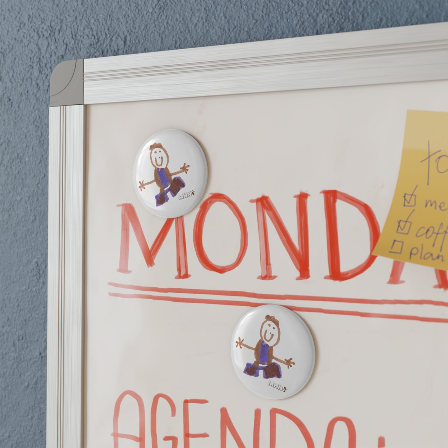 MHN Up Collection Button Magnet, Round