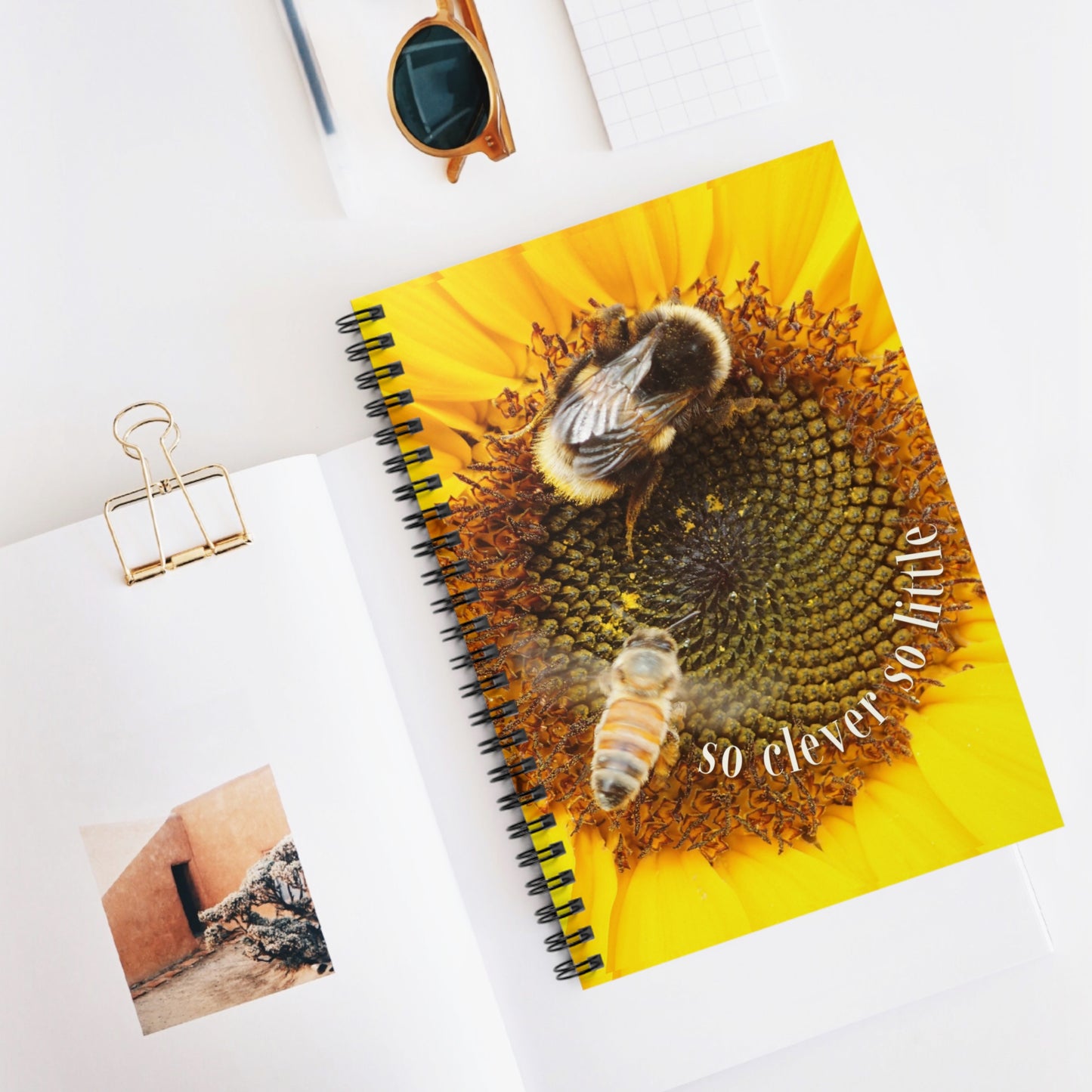 Clever Little Bees Spiral Notebook