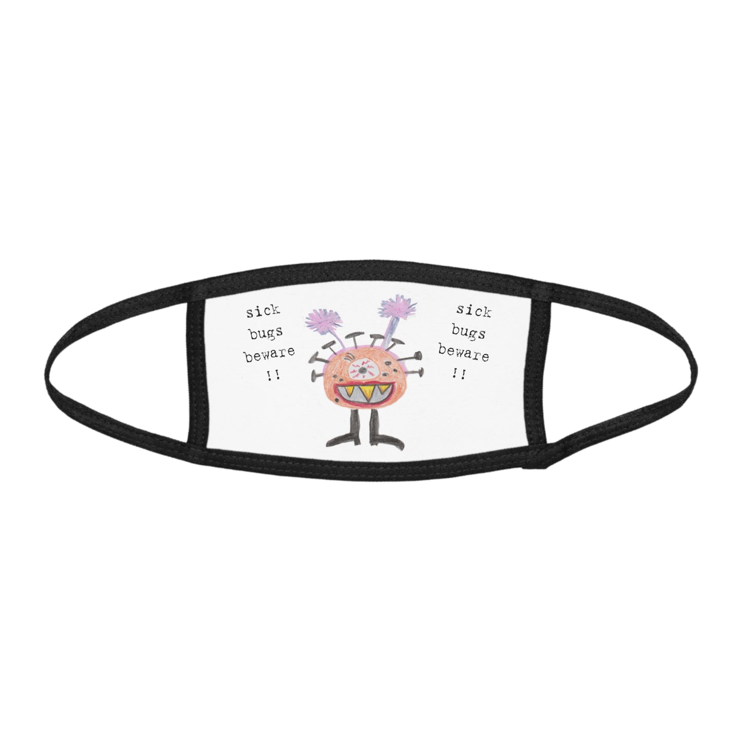 Sick Bugs Beware (2) Kid's Face Mask Series