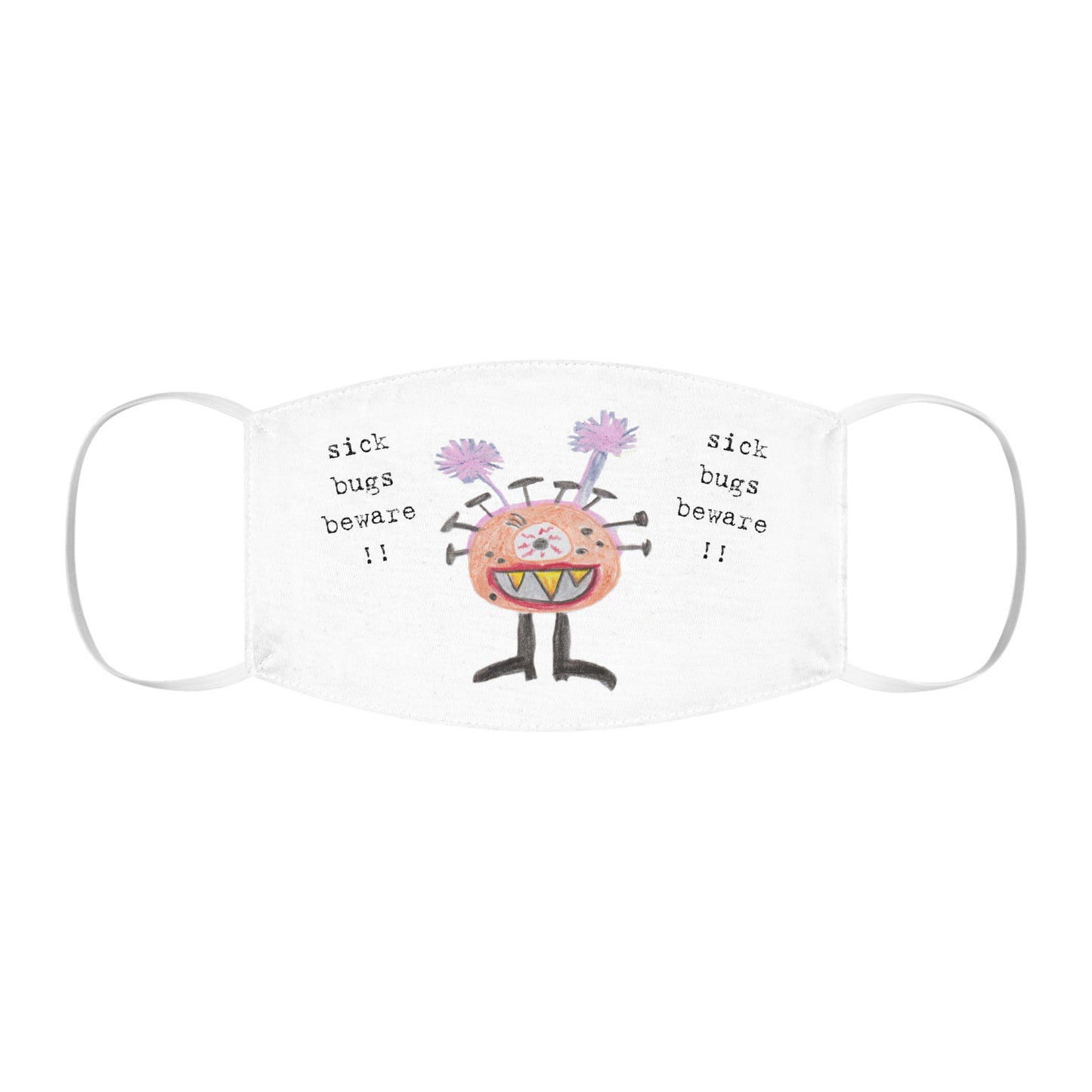 Sick Bugs Beware (2) Adult Face Mask Series