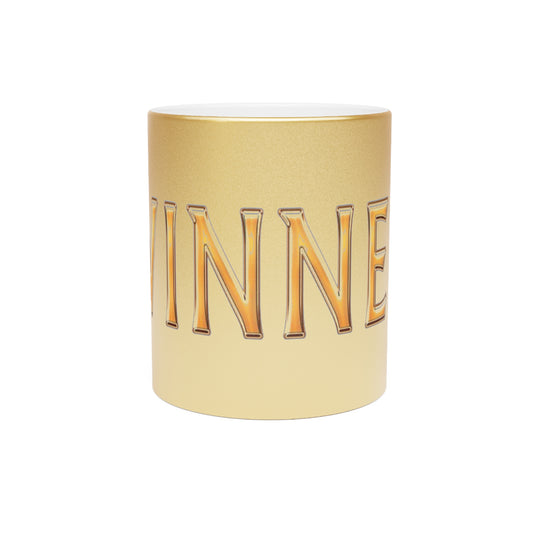 Golden Metallic Mug - "Winner" Design