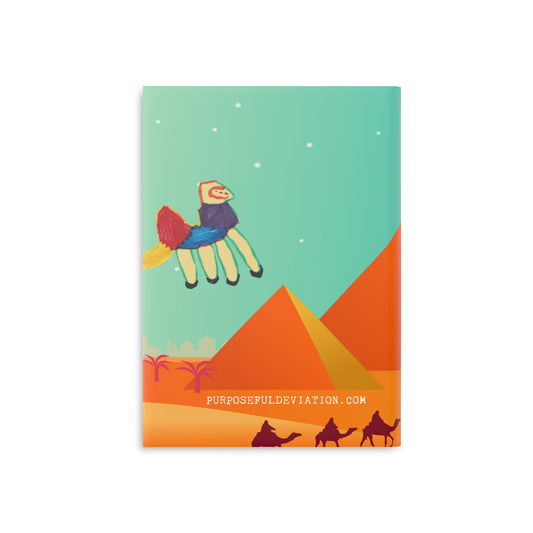 Ice Skating Camel Hardcover Notebook with Puffy Cover