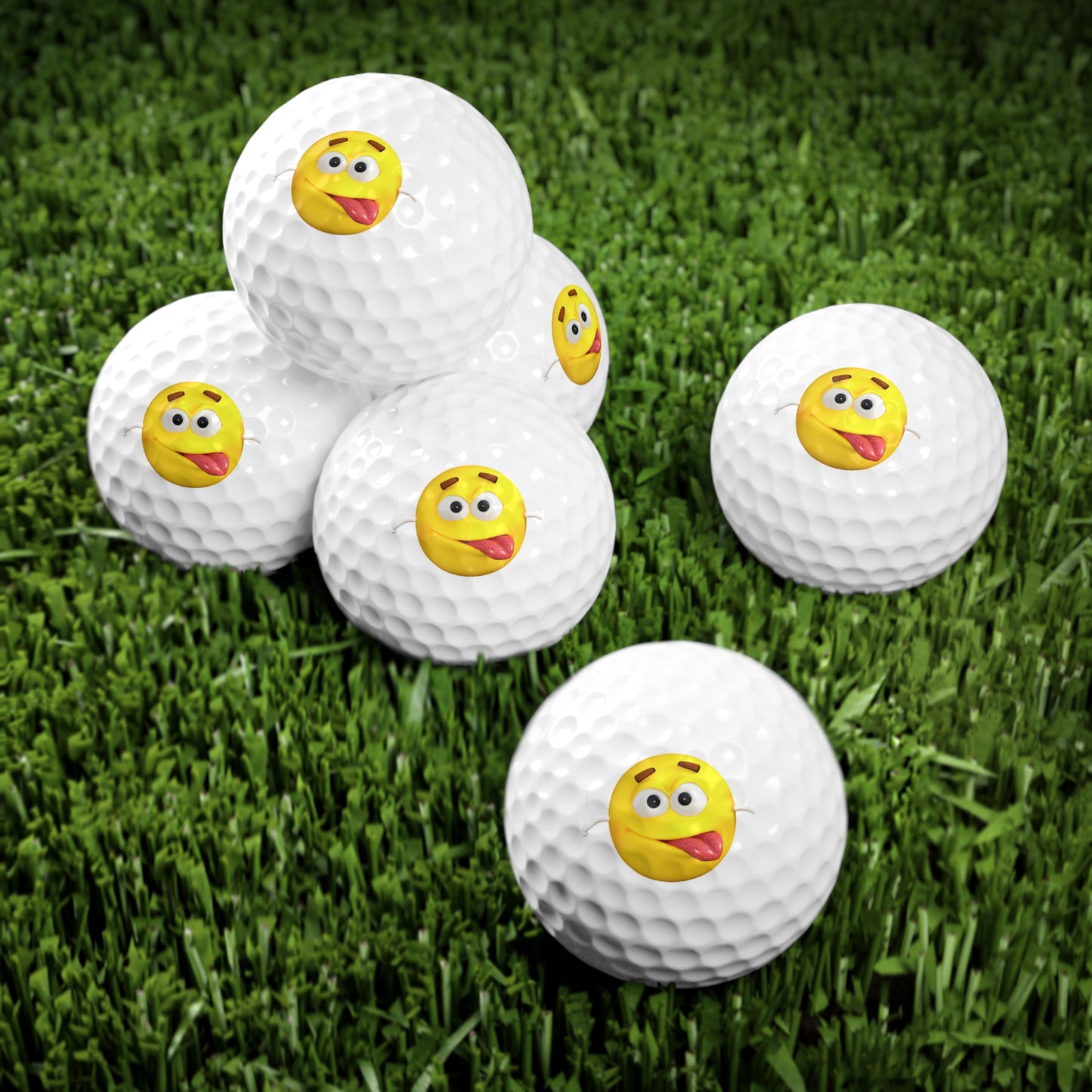 Emoticon Golf Balls (6), 6pcs