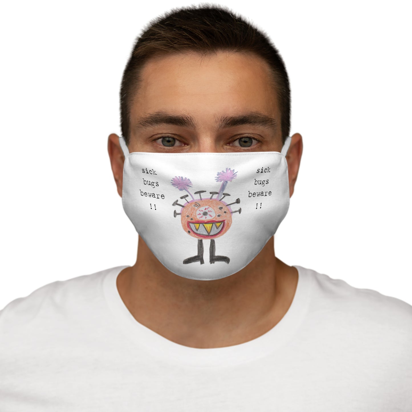 Sick Bugs Beware (2) Adult Face Mask Series